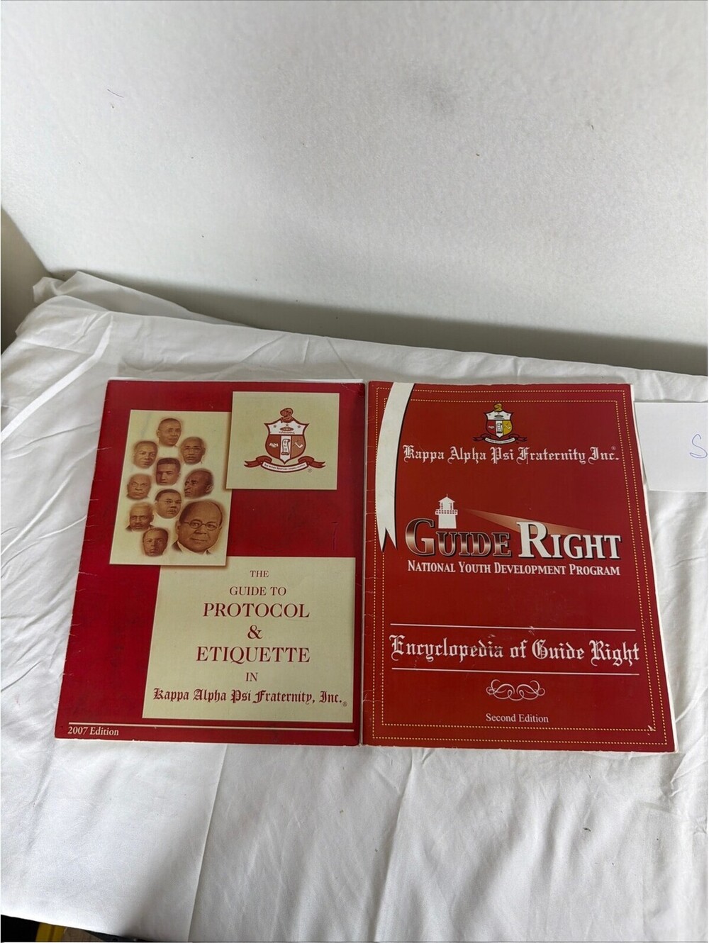 Lot of 2 Kappa Alpha Psi Fraternity Books Protocol Etiquette & Guide Right S-15